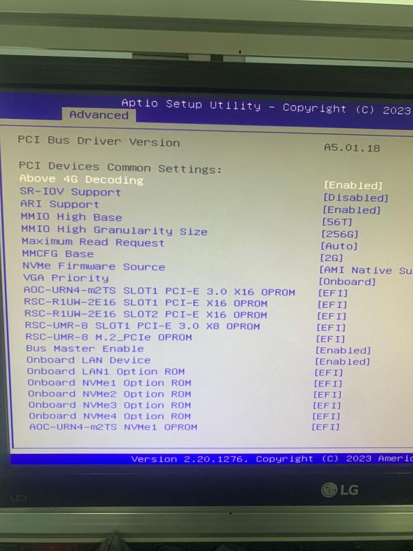 Загрузка с PCI NVME на материнской плате Supermicro X11