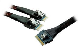 Кабель Supermicro CBL-SAST-1264F-100 SlimLine x8 (STR) to 2x SlimLine x4 (STR),FFC,64/64CM,10
