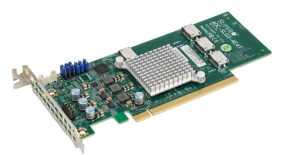 Адаптер NVMe HBA Supermicro [AOC-SLG3-4E4T] - 4 порта 8611, PCIe 4.0 x16, LP