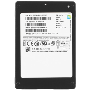 SSD SAS 2.5" 3.84Tb 12Gb/s 1xDWPD Samsung PM1643a < MZILT3T8HBLS-00007 > 