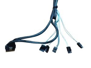 Кабель Supermicro CBL-SAST-1291-100 SlimLine x8 to 4x SATA 74/74/90/90 | SlimLine x4 85cm