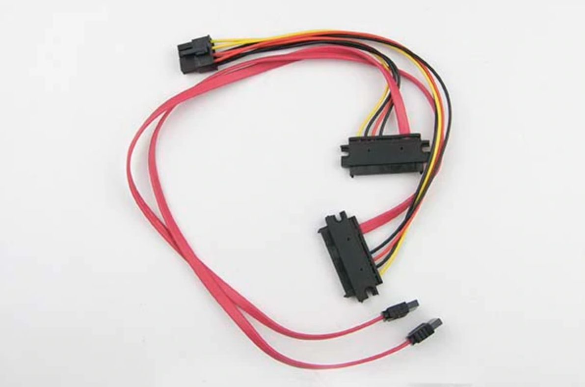 Кабель SAS (29 Pin) - SATA. Переходник SAS на SATA. Supermicro CD-ROM 4-Pin Power Connectors. CBL-SAST-0507-01.