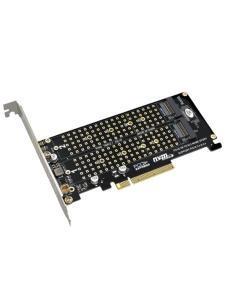 Адаптер NN NVMe HBA 2xM.2 PCIe 4.0 для SSD NVMe диска 2230.2242.2260.2280.22110