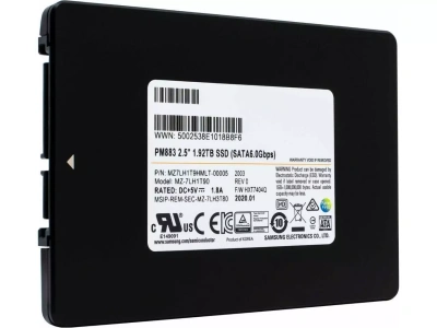 SSD SATA 2.5" 3.84Tb 6Gb/s Samsung PM883 < MZ7LH3T8HMLT > 