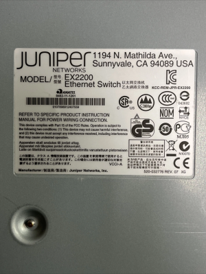 Коммутатор Juniper EX2200-24P-4G Switch
