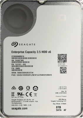 Накопитель HDD SATA 3.5" 8Tb 6Gb/s 7200rpm 256Mb Seagate Enterprise Capacity <ST8000NM0016> 
