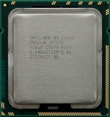 CPU Intel Xeon E5645 2.40 GHz / 6core / 12Mb / 80W / 5.86 GT / s LGA1366 +
