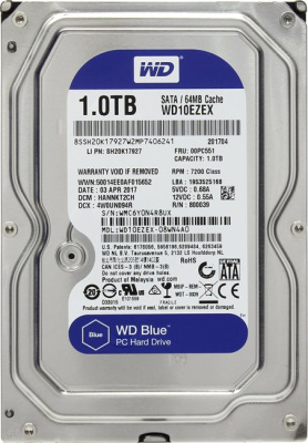 HDD SATA 3.5" 1Tb 6Gb/s 7K WD < WD10EZEX > 