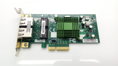 Сетевая карта SuperMicro AOC-SG-I2 Dual Port Gigabit Ethernet Network Adapter Card Full Profile
