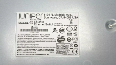 Коммутатор Juniper EX2200-48T-4G Switch