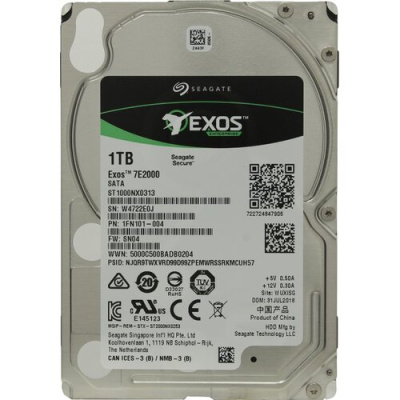 HDD SATA 2.5" 1Tb 6Gb/s Seagate Exos 7E2000 ST1000NX0313