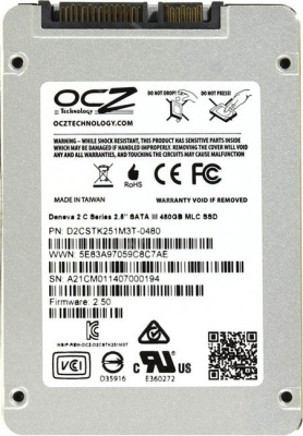 Накопитель SSD SATA 2.5" 480Gb 6Gb/s MLC OCZ Deneva 2 <D2CSTK251M3T-0480> 