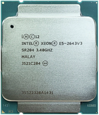 CPU Intel Xeon E5-2643 v3 (20M Cache, 3.40 GHz 6 Core) SR204