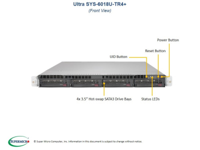 Платформа Supermicro 6018U-TR4+ б/у