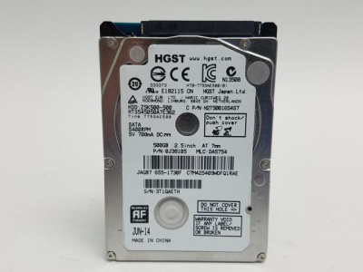 HDD SATA 2.5" 500Gb 3Gb/s 5K HITACHI < HTS545050A7E362 >