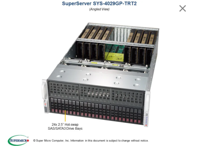 Платформа Supermicro 4029GP-TRT2 10x GPU б/у